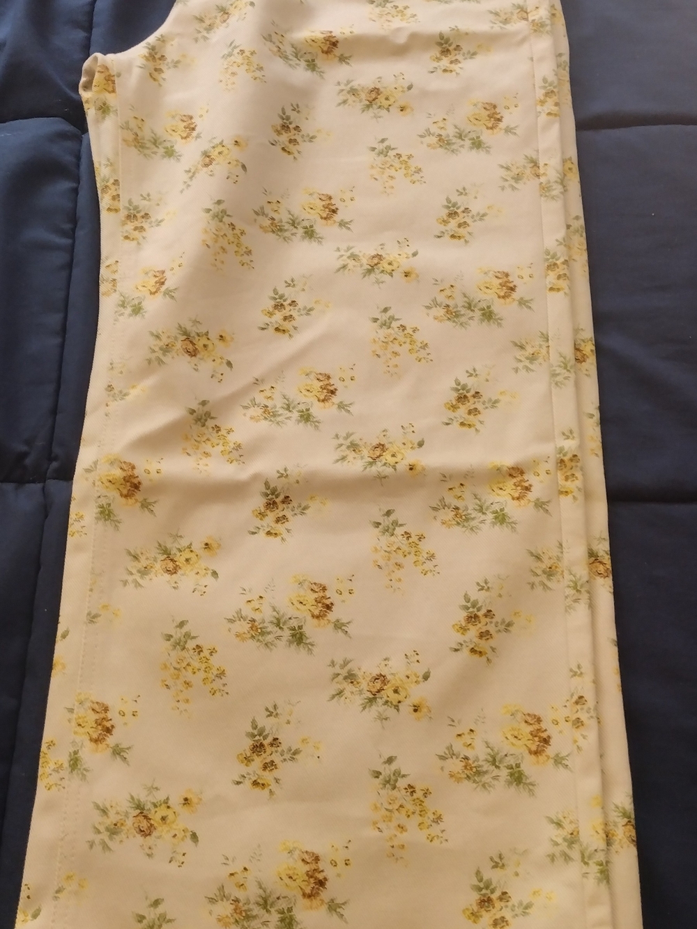 Sezane Cream Floral Ankle Crop Jeans - Picture 3 of 10